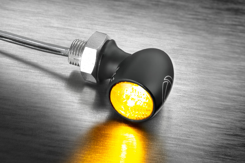 KELLERMANN Atto® Dark LED Blinker, schwarzes Gehäuse / getöntes Glas
