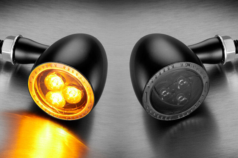 KELLERMANN Bullet 1000 Dark LED Blinker, schwarzes Gehäuse / getöntes Glas
