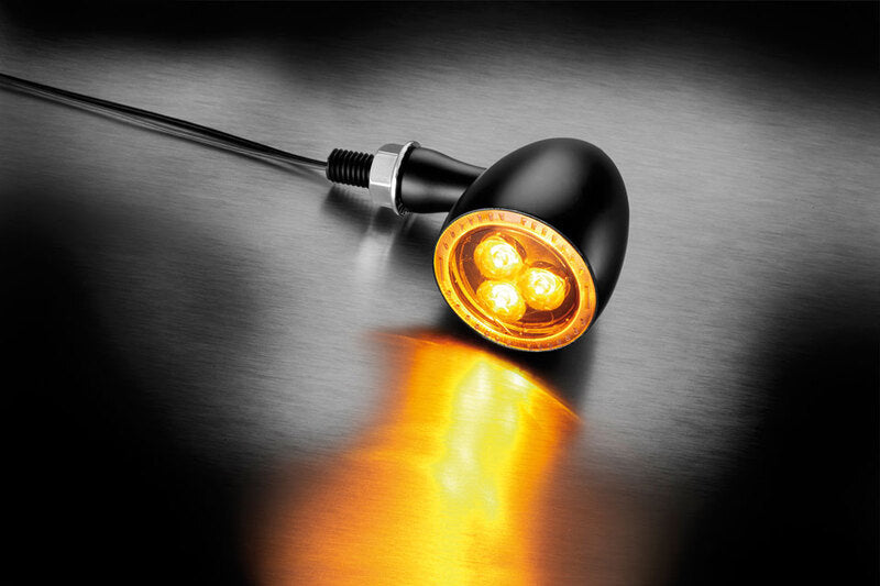 KELLERMANN Bullet 1000 Dark LED Blinker, schwarzes Gehäuse / getöntes Glas