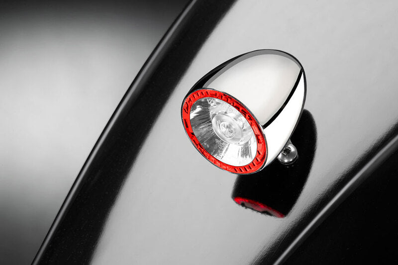 KELLERMANN Bullet 1000 RB Rücklicht, verchromtes Gehäuse / klares Glas