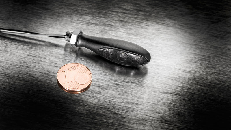 KELLERMANN Micro S Dark Blinker, schwarzes Gehäuse / getöntes Glas, für vorne und hinten