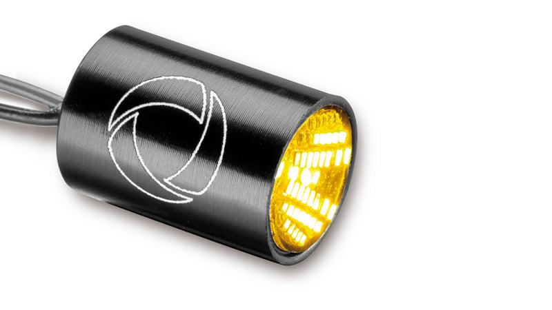 KELLERMANN Atto® Integral LED Mini Blinker, schwarzes Gehäuse / klares Glas
