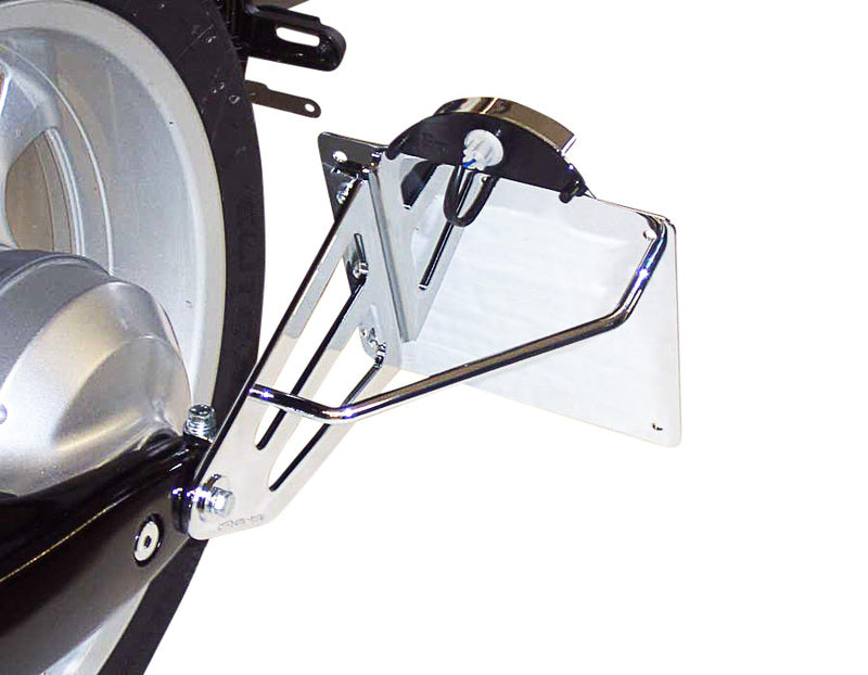 BURCHARD EXCELLENCE Seitlicher Kennzeichenhalter mit Teilegutachten, Honda VT 1300 CX Fury/SC61, chrom