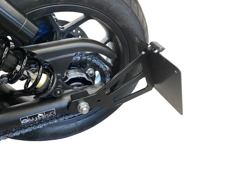 BURCHARD EXCELLENCE Seitlicher Kennzeichenhalter mit Teilegutachten, Honda CMX 1100 Rebel Schaltgetriebe/SC83, schwarz matt