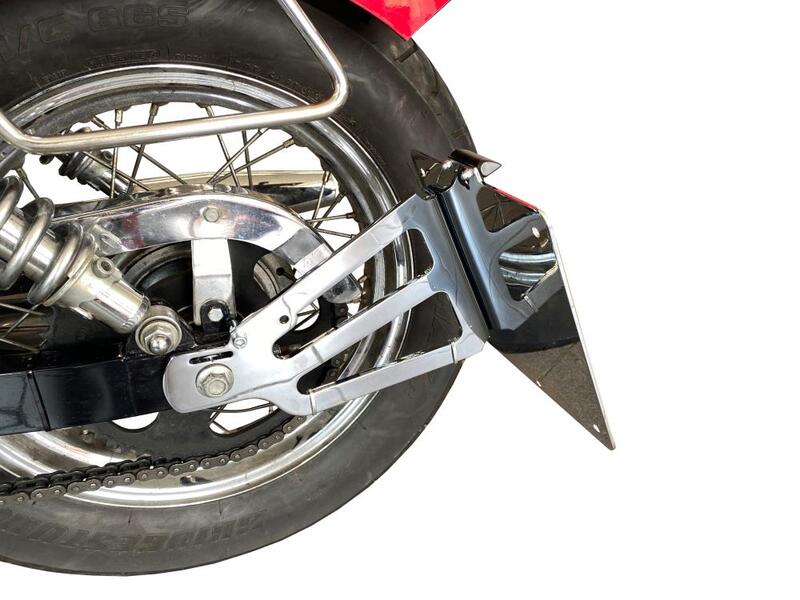 BURCHARD EXCELLENCE Seitlicher Kennzeichenhalter mit Teilegutachten, Suzuki VL 125 Intruder/A4, schwarz glänzend