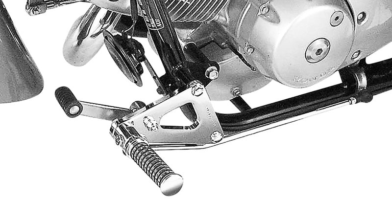 BURCHARD EXCELLENCE vorverlegte Fußrastenanlage mit ABE, +16 cm, Honda VT 125 Shadow, Sundance orig. Hebel, chrom