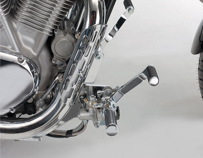 BURCHARD EXCELLENCE vorverlegte Fußrastenanlage mit Teilegutachten, +25 cm, Suzuki VS 1400 Intruder, Sundance glatt, schwarz glänzend