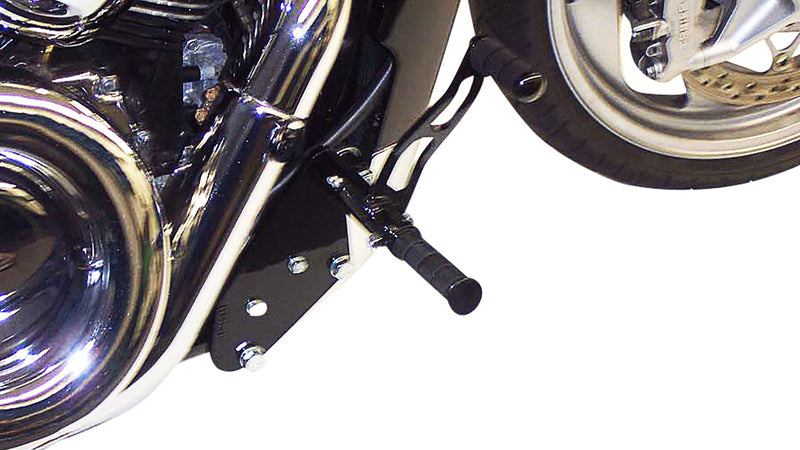 BURCHARD EXCELLENCE vorverlegte Fußrastenanlage mit ABE, +12 cm, Suzuki VZR (M) 1800 R Intruder, Ness gefräst, schwarz glänzend