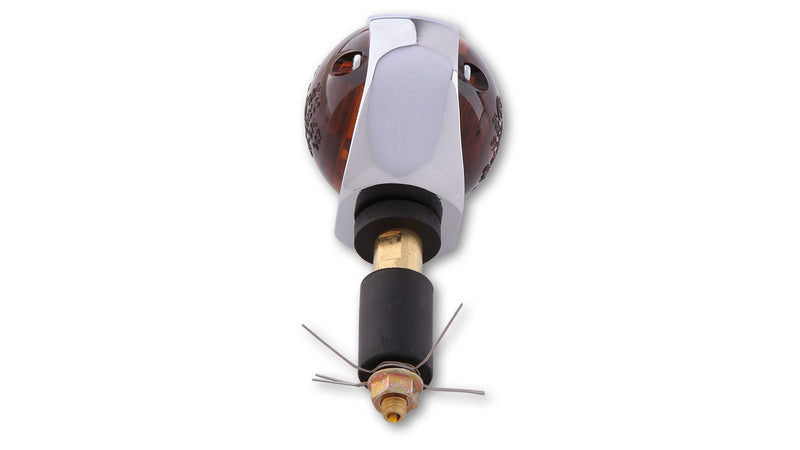 HIGHSIDER smart OCHSENAUGE Lenkerblinker, Gehäuse chrom, Linse getönt