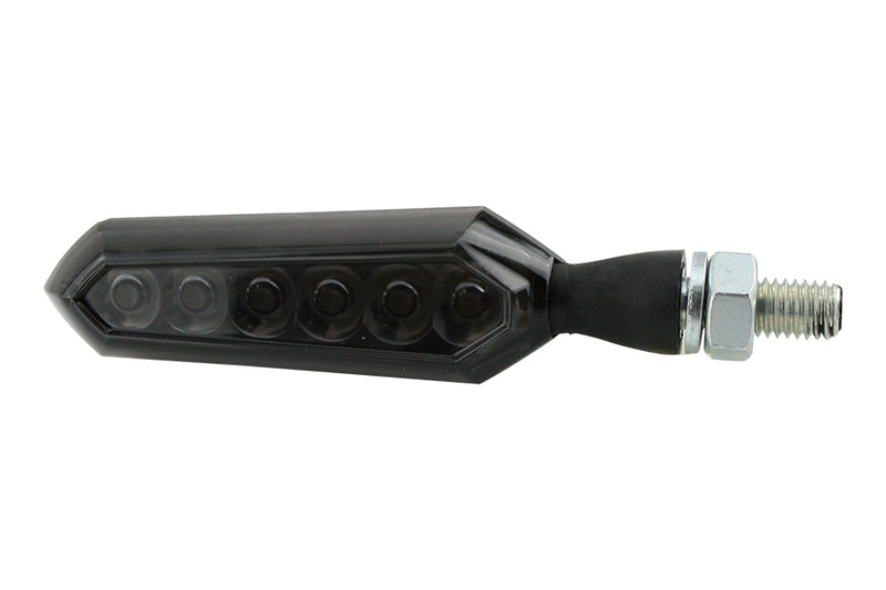 HIGHSIDER smart SORA LED-Sequenzblinker, schwarzes Gehäuse, getönte Linse