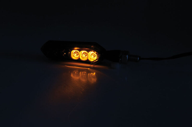 HIGHSIDER smart SORA LED-Sequenzblinker, schwarzes Gehäuse, getönte Linse