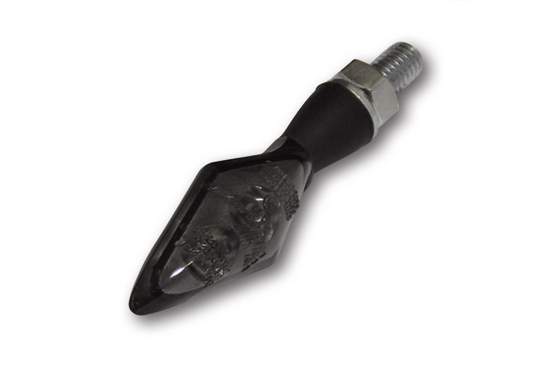 HIGHSIDER pro PEN HEAD DOUBLE 2in1 LED-Blinker mit Positionslicht, schwarzes Gehäuse, getönte Linse