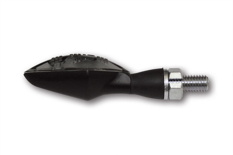 HIGHSIDER pro PEN HEAD DOUBLE 2in1 LED-Blinker mit Positionslicht, schwarzes Gehäuse, getönte Linse