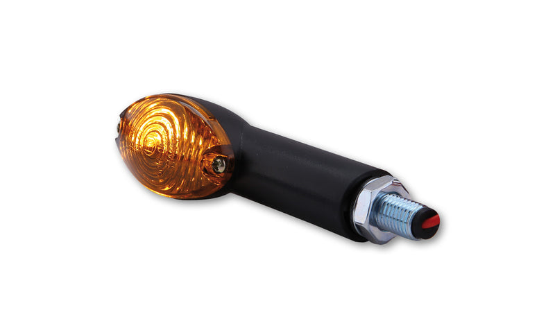 HIGHSIDER smart CAT-EYE Mini Blinker, langer Stiel, schwarzes Gehäuse, rauchgraue Linse