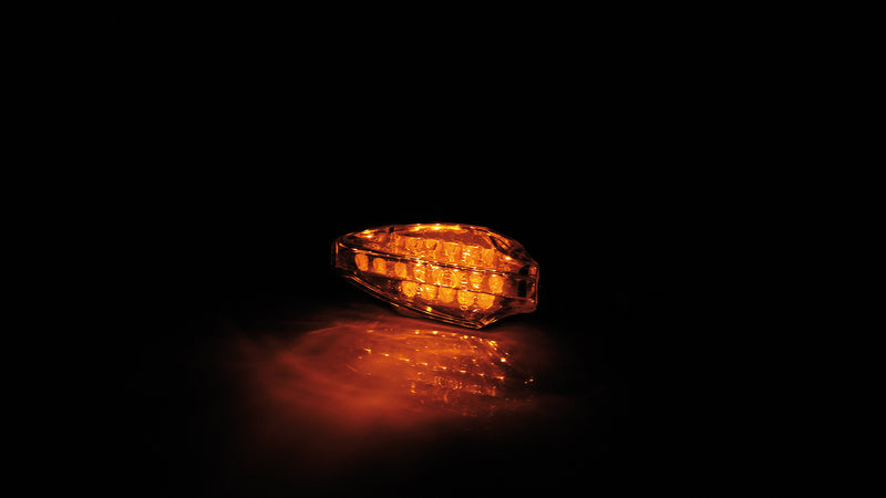 HIGHSIDER Smart COMO LED-Blinker, schwarzes Gehäuse, klare Linse