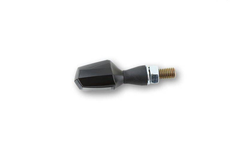 HIGHSIDER Smart BLOCK LED-Blinker, schwarzes Gehäuse, Rauchgraue Linse