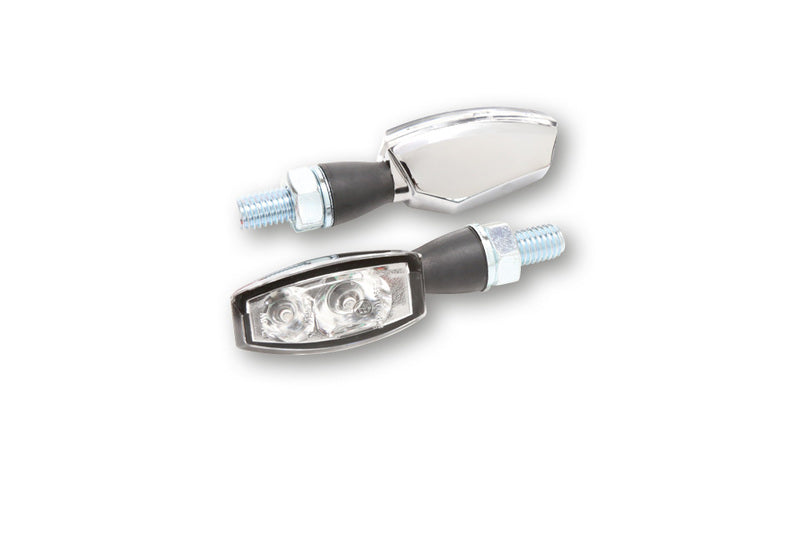 HIGHSIDER pro BLAZE LED-Blinker, Chromgehäuse, klare Linse