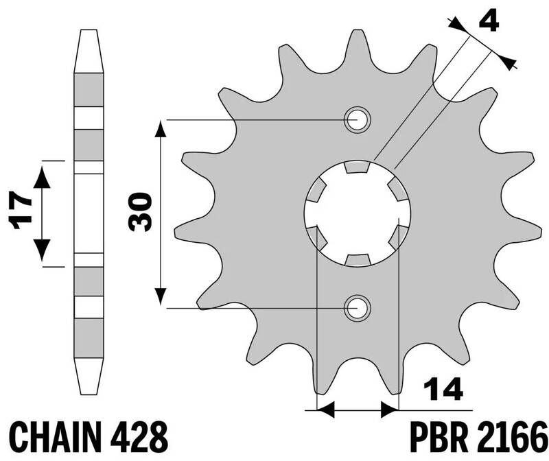 PBR Standard Stahlritzel vorne 2166 – 428