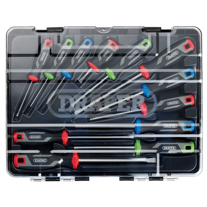 DRAPER Soft Grip Screwdriver Set - 12 Piece