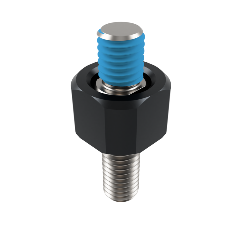 HIGHSIDER pro Lenkerspiegeladapter M8x1,25 RH auf M8, Matt-Schwarz, (1Stück)