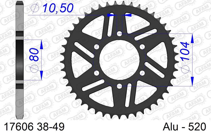 AFAM Alu Standard-Kettenrad – 520