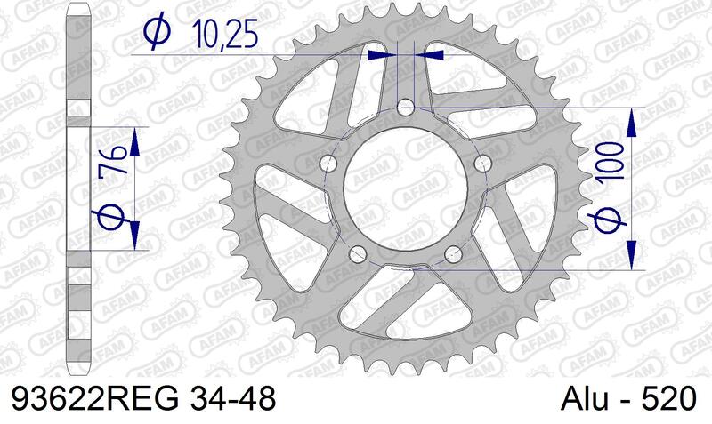 AFAM Alu Standard-Kettenrad – 520