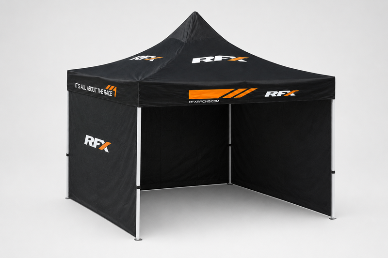 RFX Home Track Faltzelt-Frontwand mit Reißverschlusstür 3 m