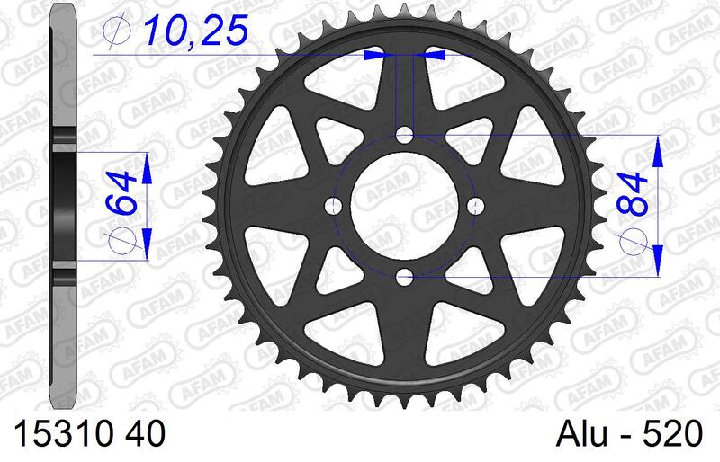 AFAM Alu Standard-Kettenrad – 520