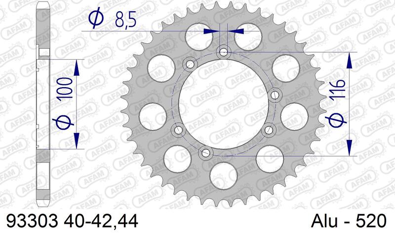AFAM Alu Standard-Kettenrad – 520