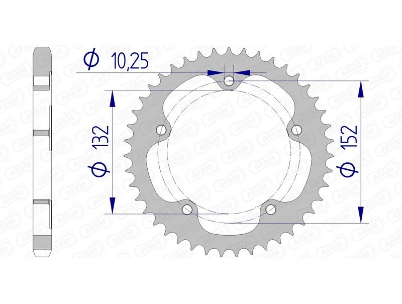 AFAM Alu Standard-Kettenrad – 525