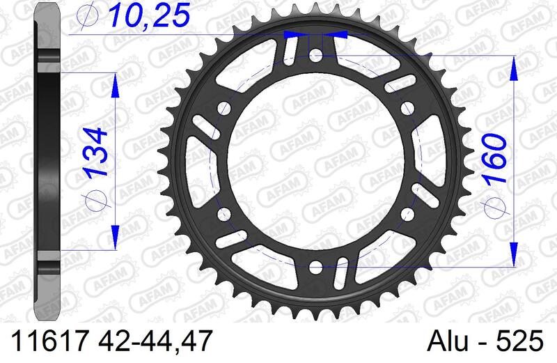 AFAM Alu Standard-Kettenrad – 525