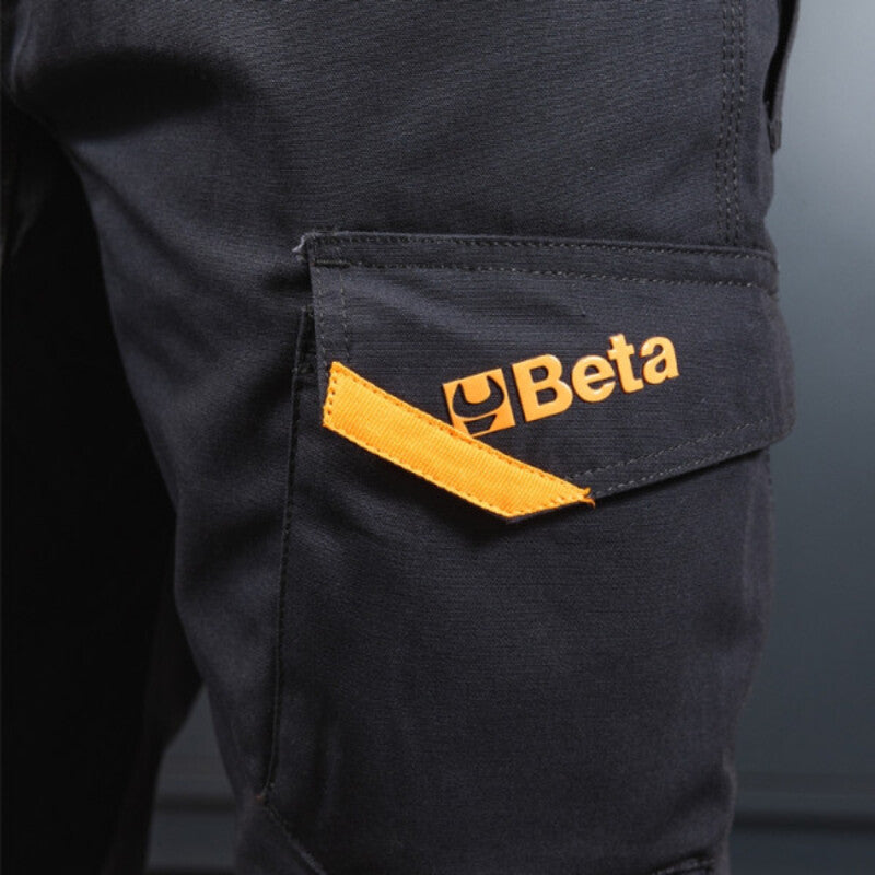 BETA 7818G Arbeitshose mit mehreren Taschen aus Stretchgewebe – Grau