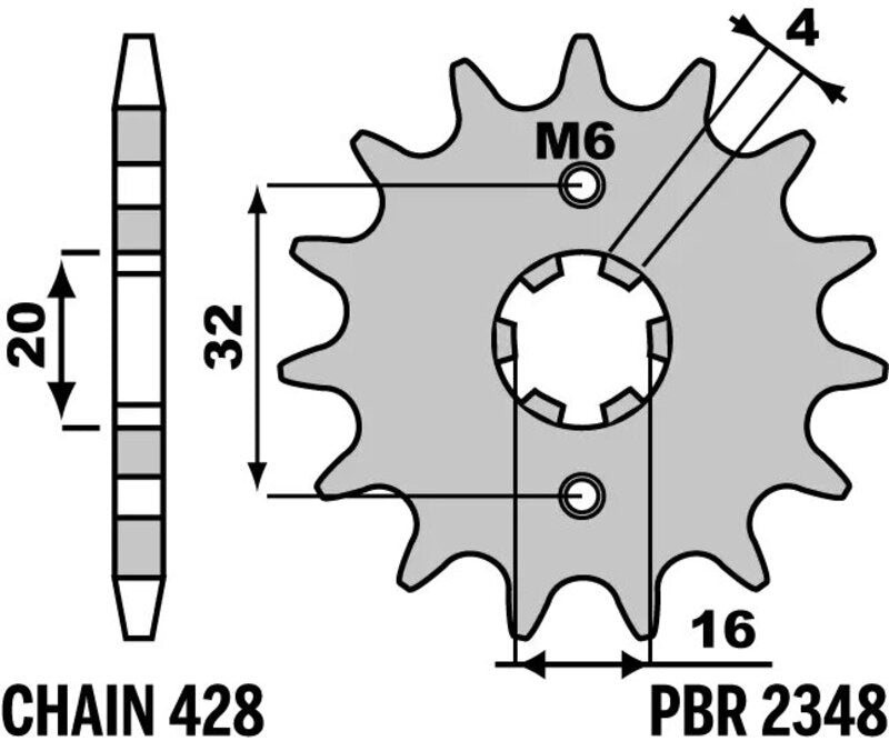 PBR Standard Stahlritzel vorne - 428