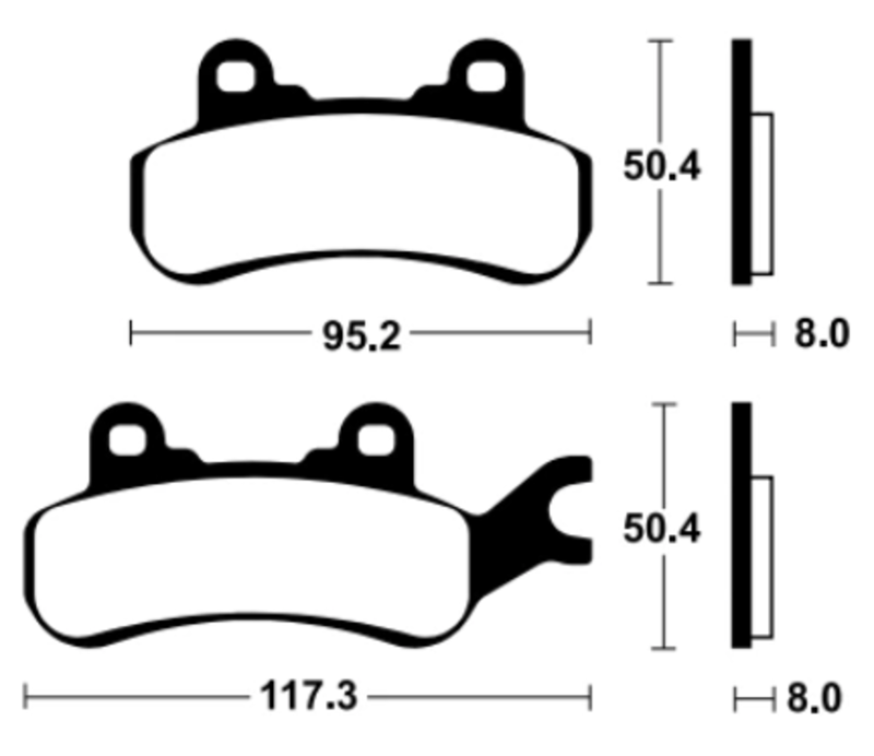 TECNIUM MX/ATV Sintermetall-Bremsbeläge - MO4457