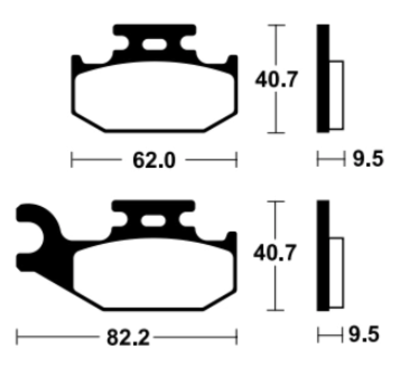 TECNIUM MX/ATV Sintermetall-Bremsbeläge - MO4267
