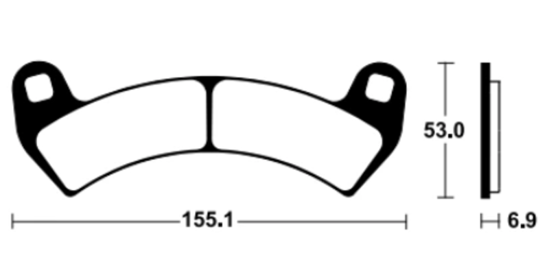 TECNIUM MX/ATV Sintermetall-Bremsbeläge - MO454