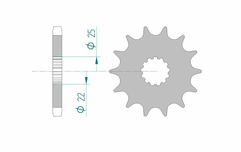 AFAM Kettenkit 530XMR3 14/48 Standard - Standard Kettenrad 12801