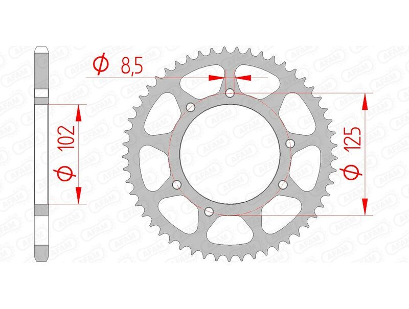 AFAM Kettenkit A420M 11/53 - Standard Kettenrad Type 41100