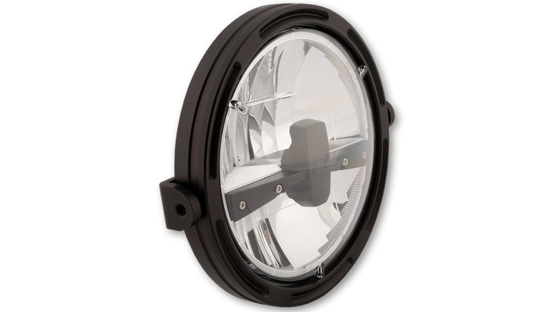 HIGHSIDER pro 7 Zoll LED-Scheinwerfer FRAME-R1 TYPE 3, schwarz, Befestigung seitlich