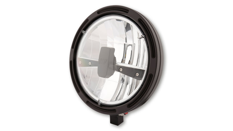 HIGHSIDER pro 7 Zoll LED-Scheinwerfer FRAME-R1 TYPE 3, schwarz, Befestigung unten