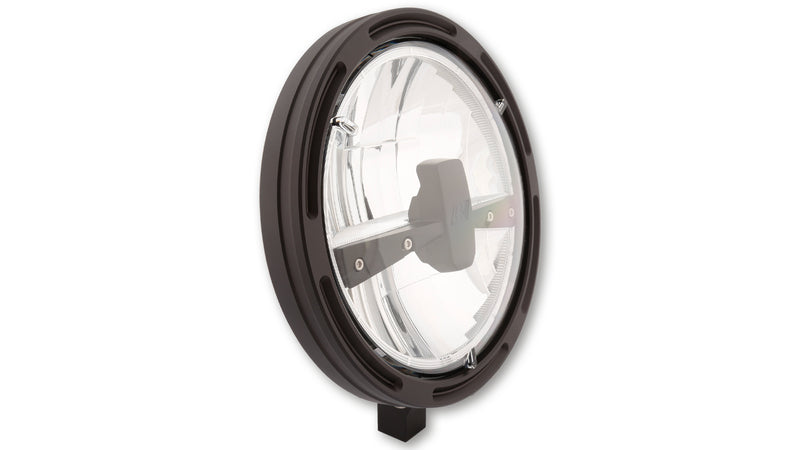 HIGHSIDER pro 7 Zoll LED-Scheinwerfer FRAME-R1 TYPE 3, schwarz, Befestigung unten