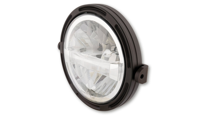 HIGHSIDER pro 7 Zoll LED-Scheinwerfer FRAME-R1 TYPE 4, schwarz, Befestigung seitlich