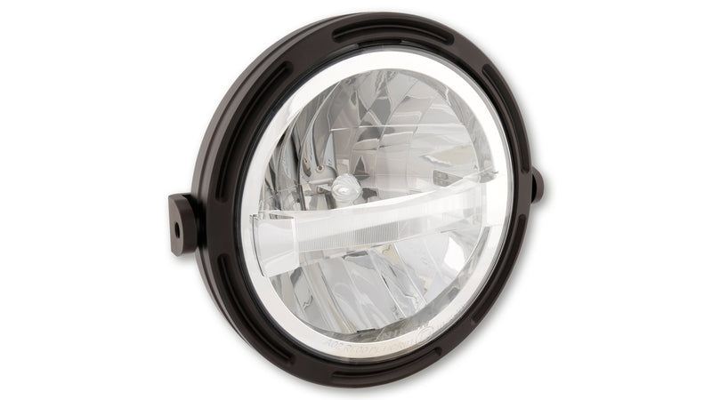 HIGHSIDER pro 7 Zoll LED-Scheinwerfer FRAME-R1 TYPE 4, schwarz, Befestigung seitlich