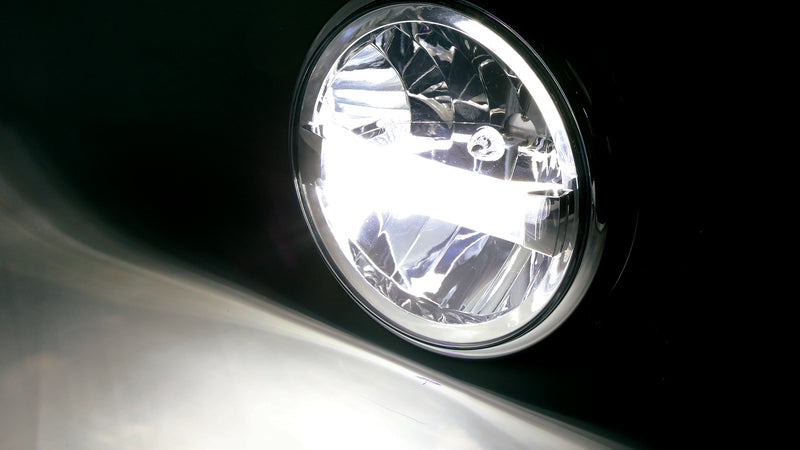 HIGHSIDER pro 7 Zoll LED-Scheinwerfer FRAME-R1 TYPE 4, schwarz, Befestigung seitlich