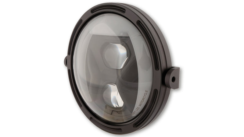 HIGHSIDER pro 7 Zoll LED-Scheinwerfer FRAME-R1 TYPE 8, schwarz, Befestigung seitlich