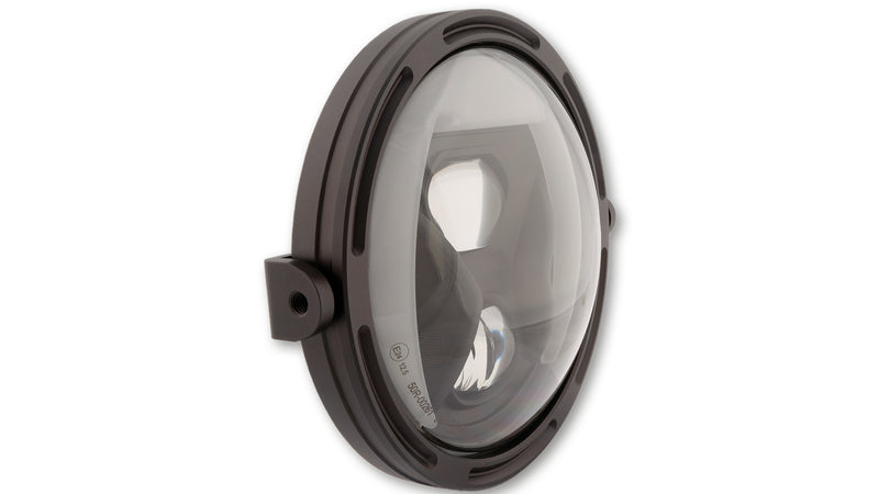 HIGHSIDER pro 7 Zoll LED-Scheinwerfer FRAME-R1 TYPE 8, schwarz, Befestigung seitlich