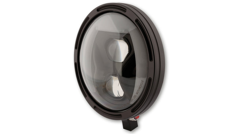 HIGHSIDER pro 7 Zoll LED-Scheinwerfer FRAME-R1 TYPE 8, schwarz, Befestigung unten
