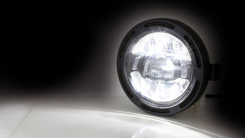 HIGHSIDER pro 5 3/4 Zoll LED-Scheinwerfer FRAME-R2 TYPE 10, schwarz, Befestigung seitlich