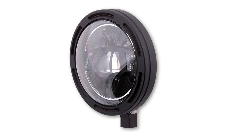 HIGHSIDER pro 5 3/4 Zoll LED-Scheinwerfer FRAME-R2 TYPE 10, schwarz, Befestigung unten