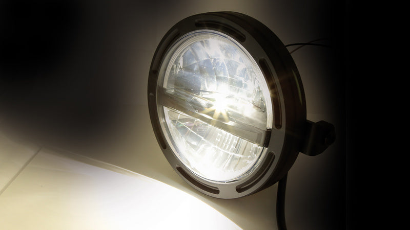 HIGHSIDER pro 5 3/4 Zoll LED-Scheinwerfer FRAME-R2 TYPE 5, schwarz, Befestigung seitlich
